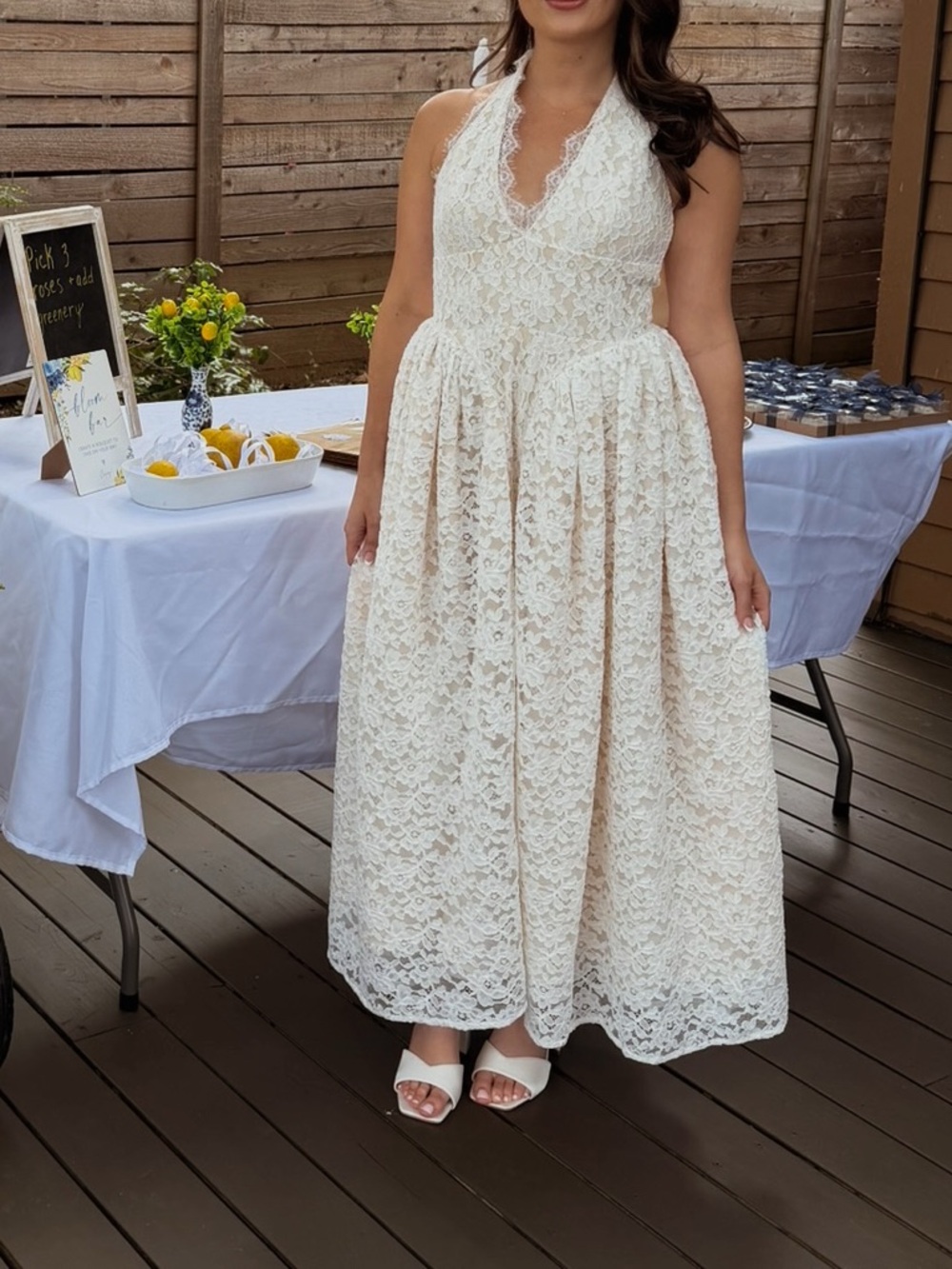 Elliatt Zorya Drop-Waist Plunge Maxi Dress - Picture 2 of 4